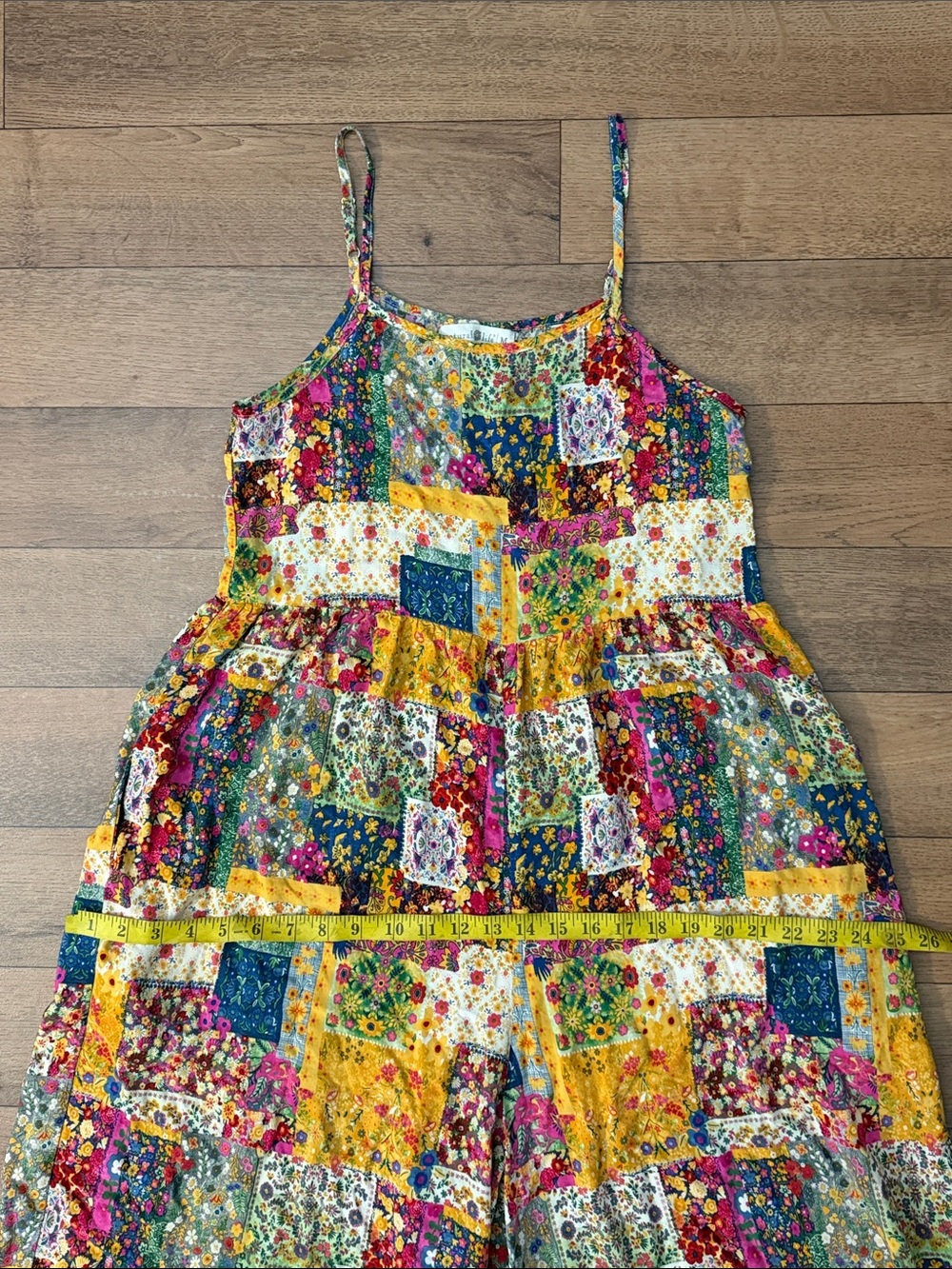 Natural Life Size Medium Patch Design Jumpsuit Bohemian Earthy Whimsical Boho M - Picture 12 of 16